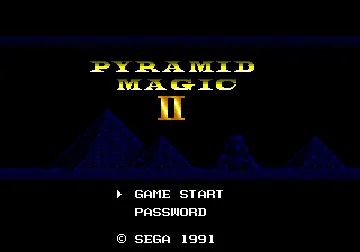 Pyramid Magic II (Japan) (SegaNet) screen shot title